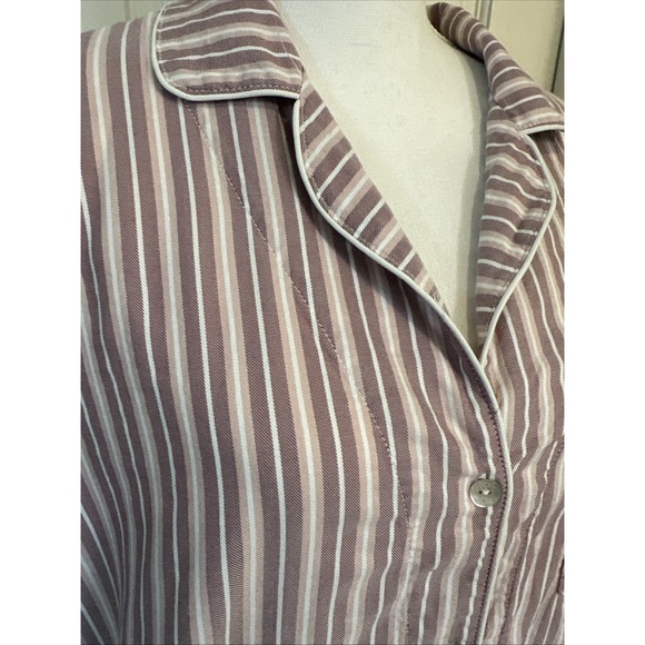 Ugg Australia Women's Laura Sleepshirt Pink Purple Stripes‎ Pockets  Size XL - Picture 2 of 14